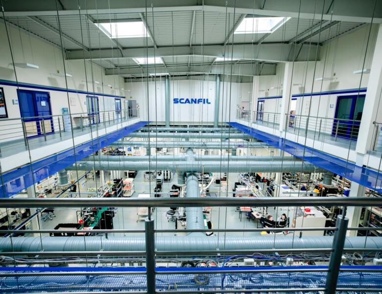 Scanfil sign in Scanfil factory